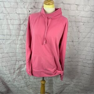 zelos Women's Pink Hoodie high neck  drawstring sz XL